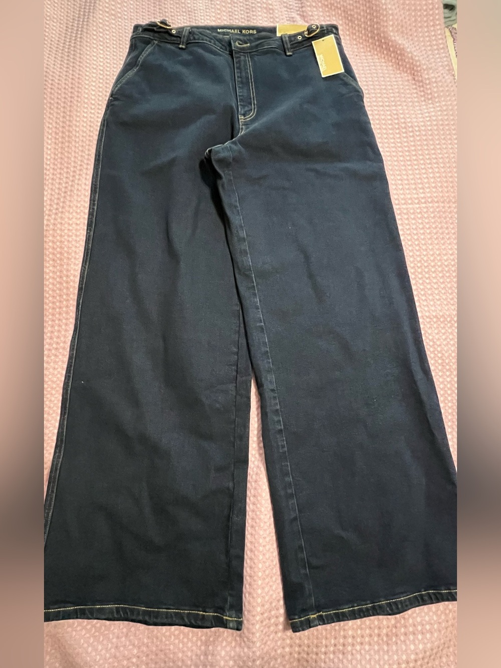 MICHAEL Michael Kors Navy Wide Leg Flare Jeans
